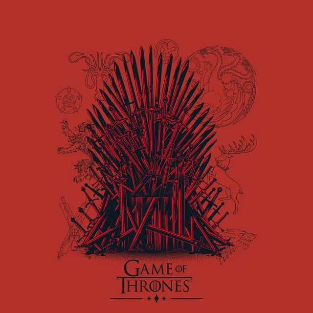 Game of Thrones The Iron Throne Men's T-Shirt - Red