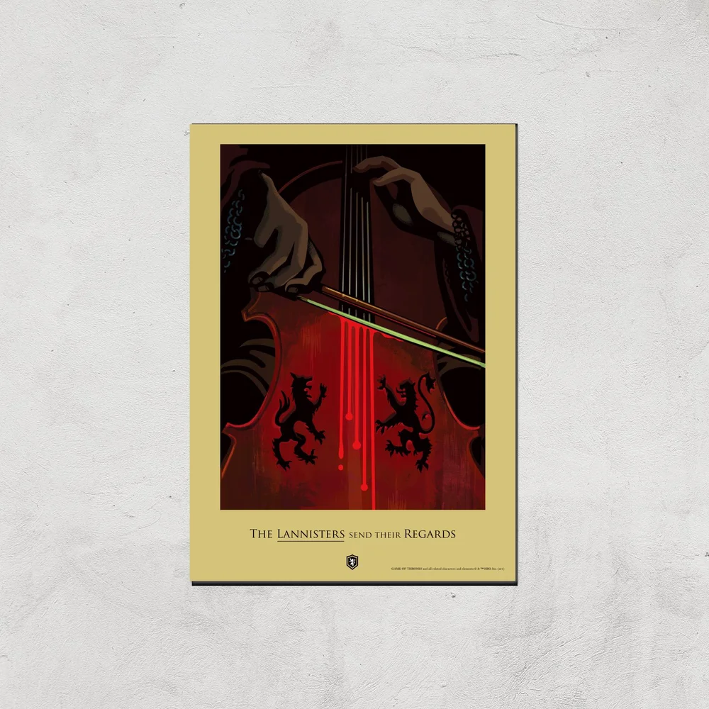 Game of Thrones Lannisters Giclee Art Print - A4 - Print Only Image 1