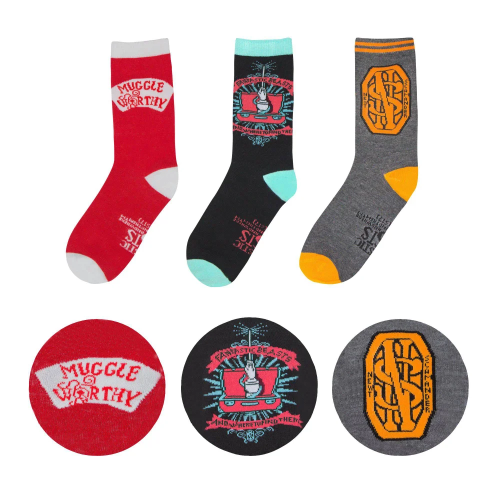 Fantastic Beasts Cinereplica Socks Newt Scamander Set of 3 Image 1