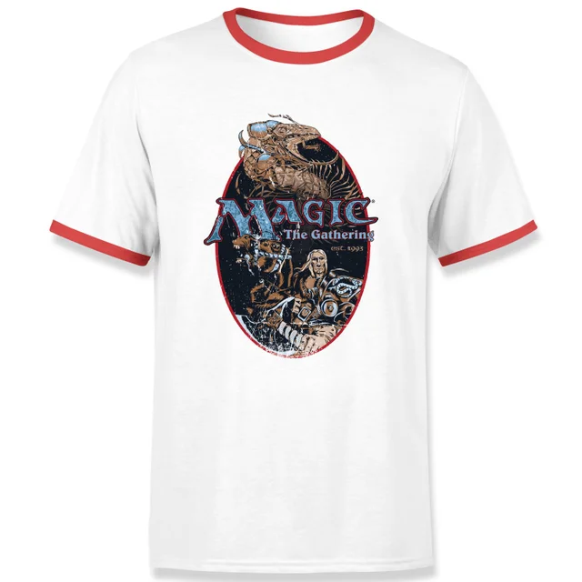 Magic: the Gathering Est. 1993 Unisex Ringer T-Shirt - White / Red