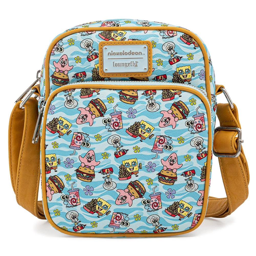 Loungefly Spongebob Gang Aop Passport Bag Image 1