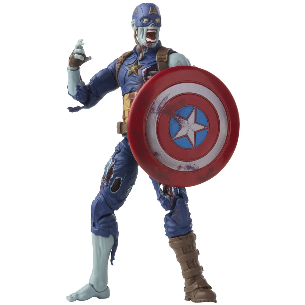 Hasbro Marvel Legends Series Zombie Captain America What If Action Figure and Build-a-Figure Parts Image 1