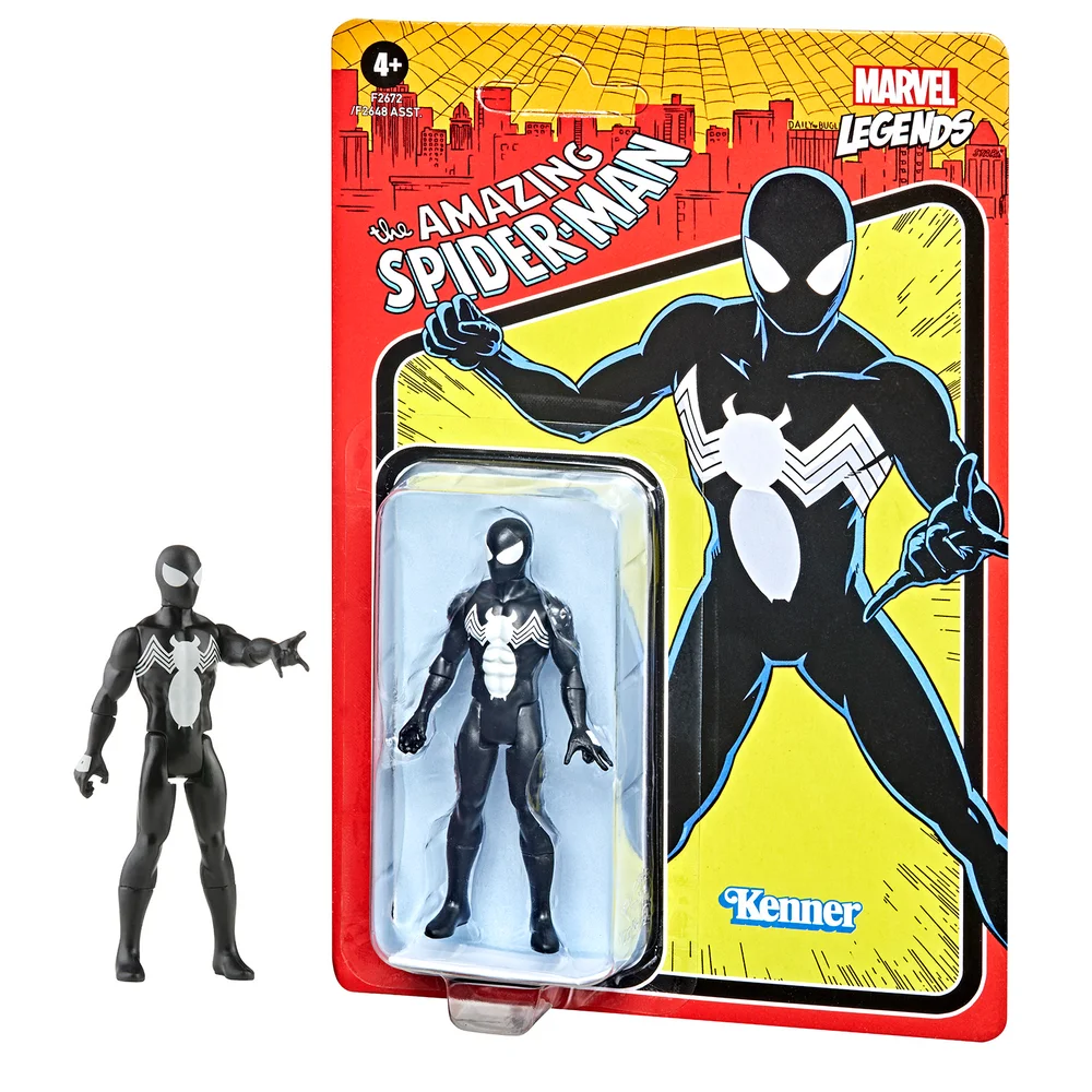 Hasbro Marvel Legends Retro 3.75 Symbiote Spider-Man Action Figure Image 1