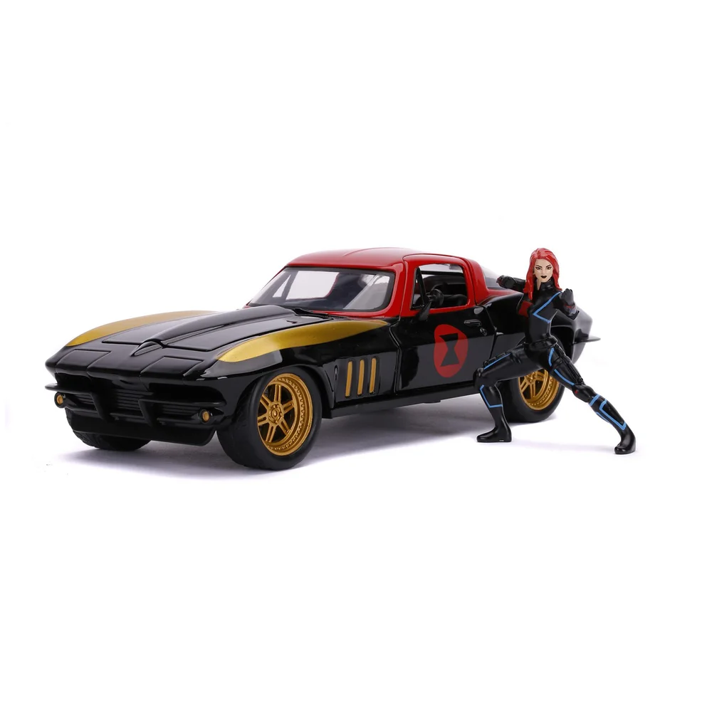 Jada Toys Marvel Black Widow 1966 Chevy 1:24 Image 1