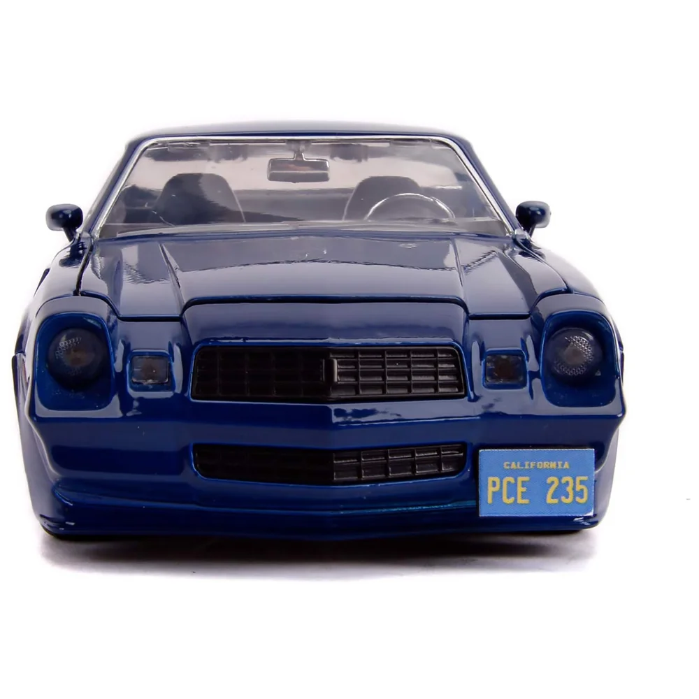 Jada Toys Stranger Things - Voiture De Billy : Chevrolet Camaro Z28 1979 Bleu Métallisé 1/24 Avec Pièce De Collection Jada Toys Stranger Things - Voiture De Billy : Chevrolet Camaro Z28 1979 Bleu Métallisé 1/24 Avec Pièce De Collection