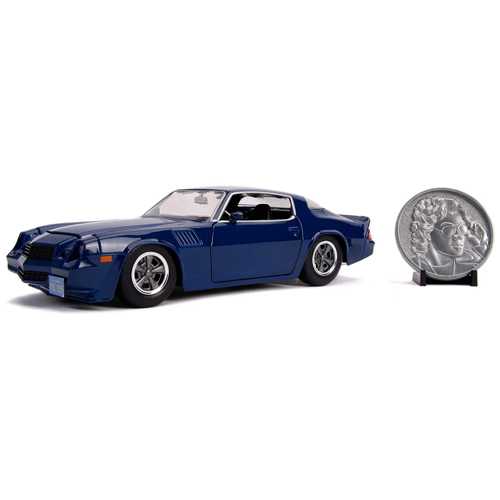 Jada Stranger Things Chevrolet Camaro Z28 1979, Escala 1:24, De Metal, Incluye Moneda Coleccionable, Para Jada Stranger Things Chevrolet Camaro Z28 1979, Escala 1:24, De Metal, Incluye Moneda Coleccionable, Para