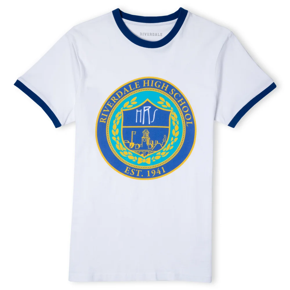 Riverdale Riverdale High Unisex Ringer T-Shirt - White / Blue - S Image 1