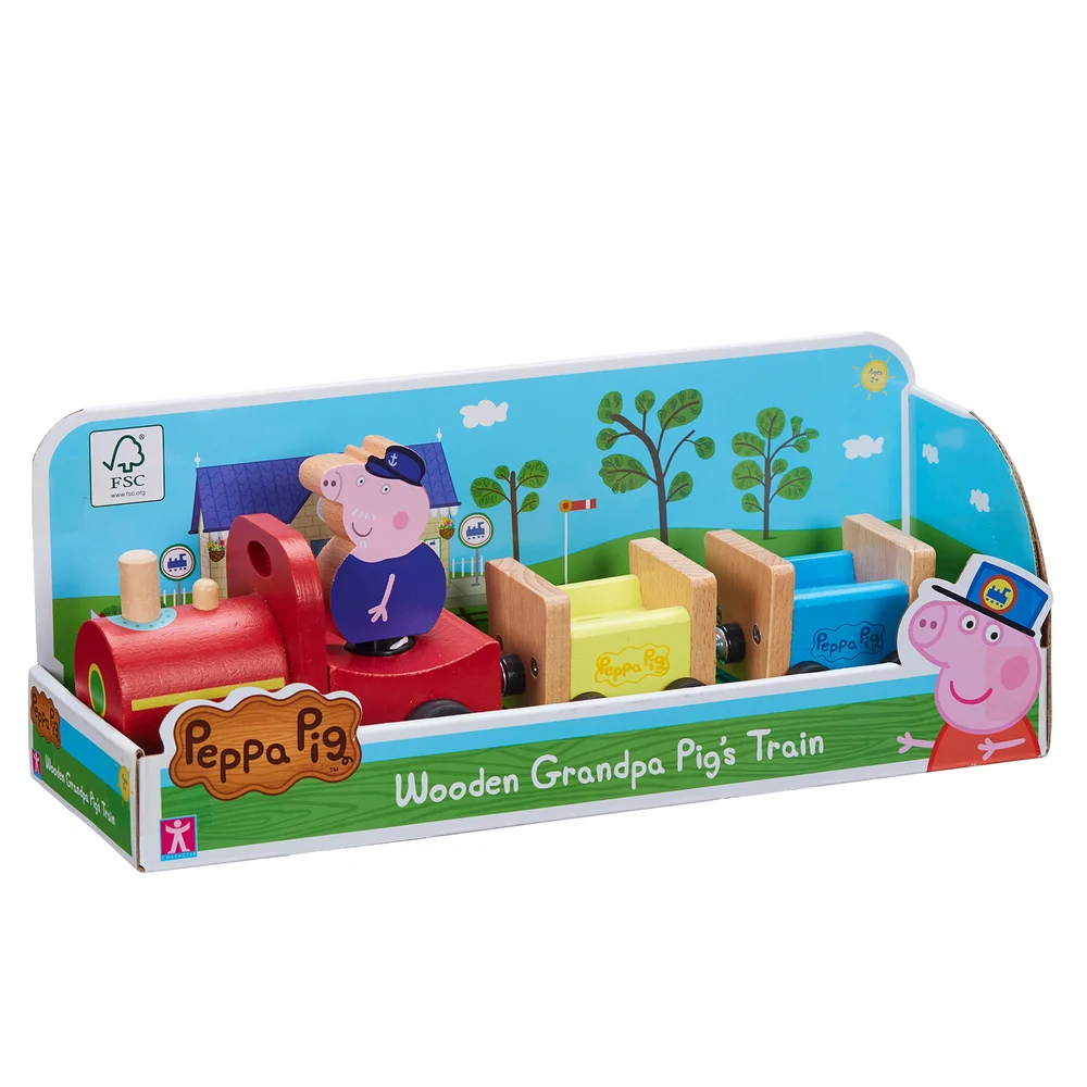 Peppa Pig Grandpa Pig's Wooden Train Toy Image 1