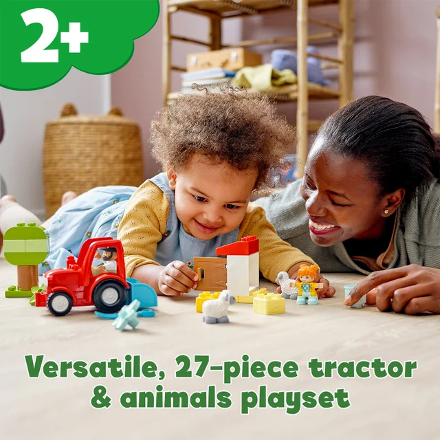 LEGO DUPLO Town: Farm Tractor & Animal Care Toddler Toy (10950)