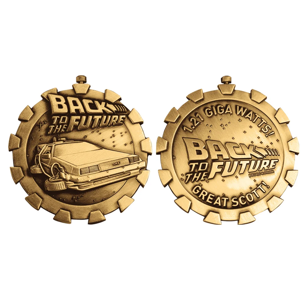 Back To The Future Limited Edition Medallion (Antique Gold) - ZBOX Exclusive Image 1