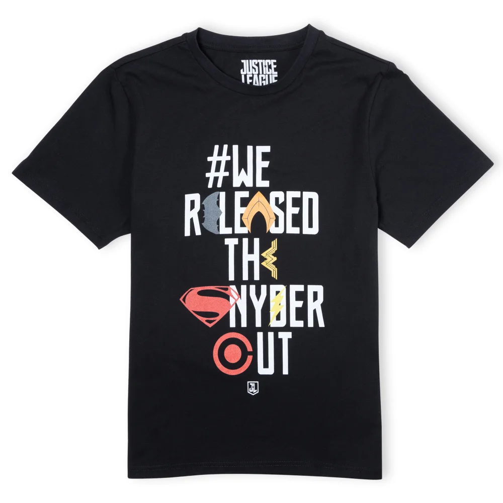 Justice League We Released The Snyder Cut Icons Unisex T-Shirt - Black - S Image 1