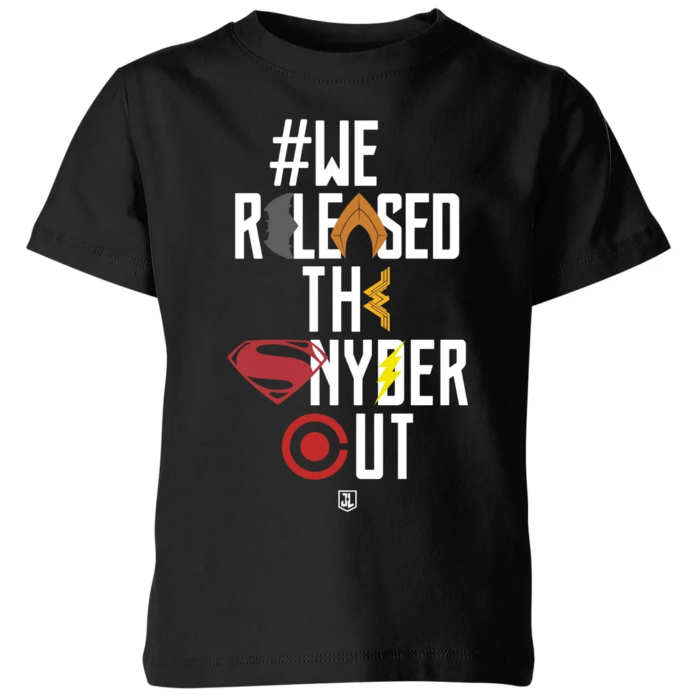 Justice League We Released The Snyder Cut Icons Kids' T-Shirt - Black - 3-4 Years Image 1