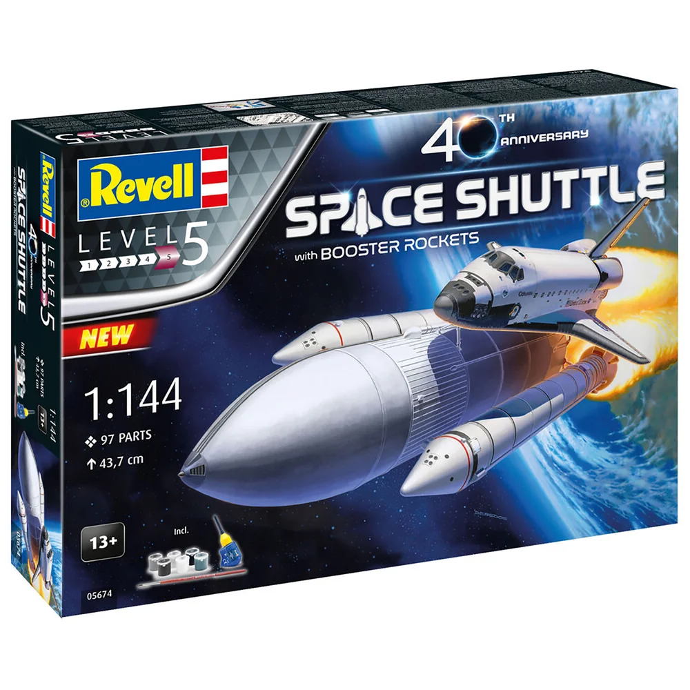 Revell Nasa Space Shuttle & Boosters 40th Anniversary Gift Set 1:144 Scale Image 1