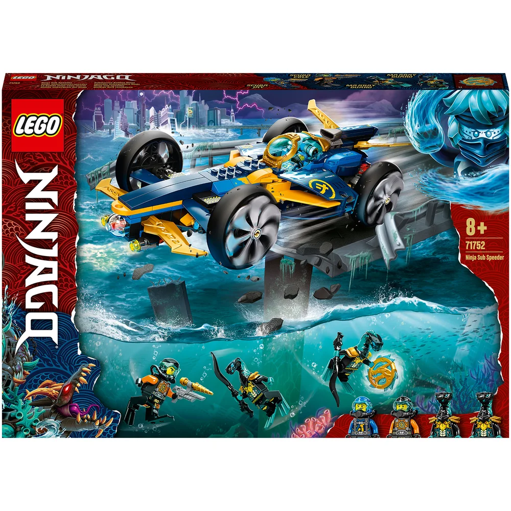 LEGO NINJAGO: Ninja Sub Speeder Car & Submarine Toy (71752) Image 1