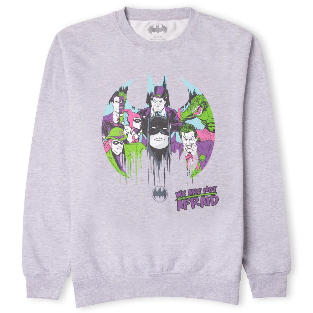 DC Batman We Are Not Afraid Sweatshirt - Grey - S Image 1