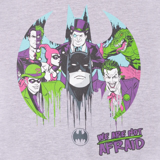 DC Batman We Are Not Afraid Sweatshirt - Grey