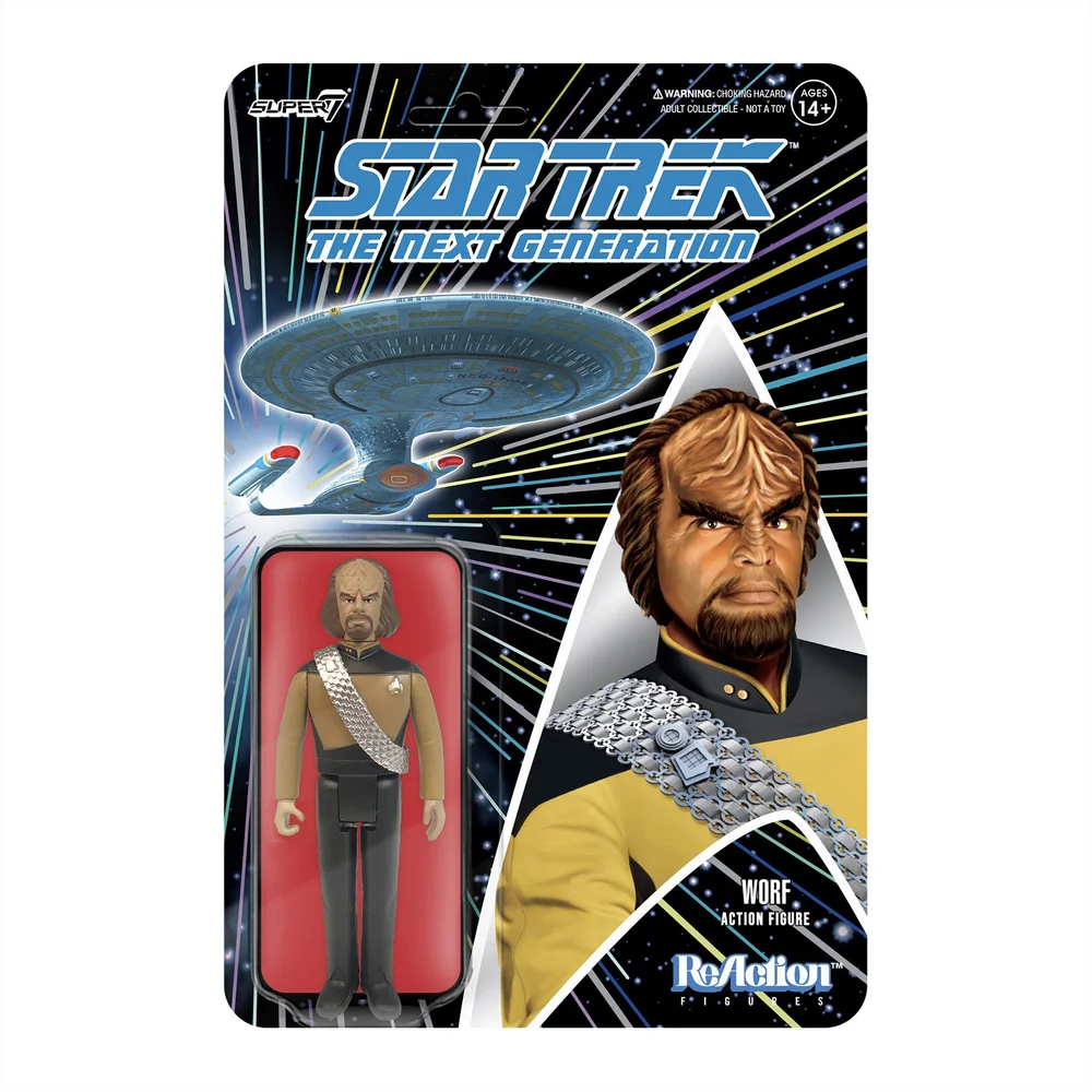 Super7 Star Trek The Next Generation ReAction Figure - Worf Image 1