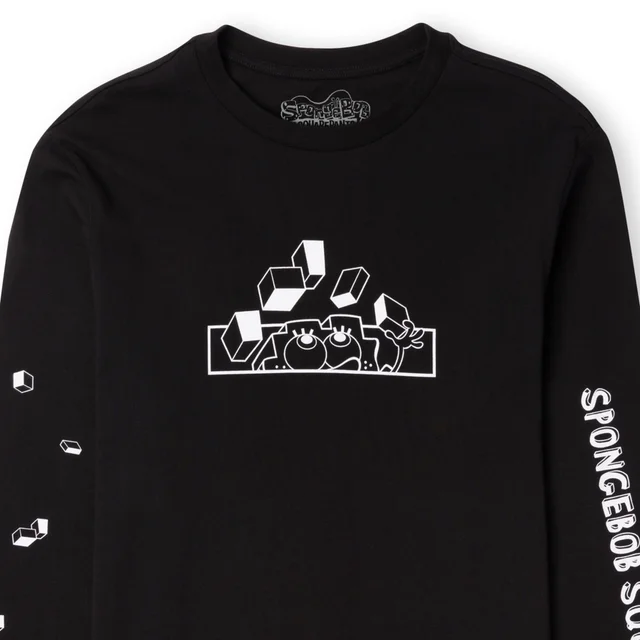 Spongebob Squarepants Loosing My Head Unisex Long Sleeve T-Shirt - Black