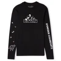 Spongebob Squarepants Loosing My Head Unisex Long Sleeve T-Shirt - Black