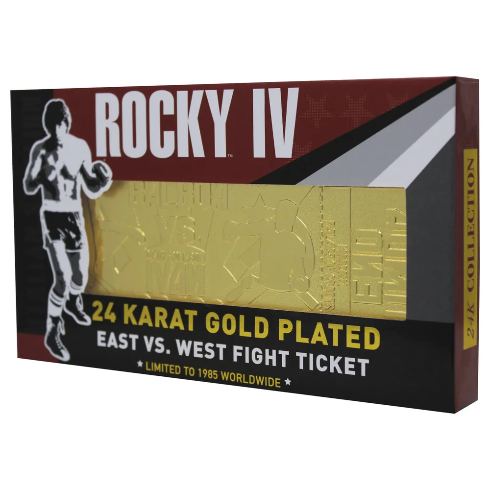 Rocky - 24K Gold Plated Fight Ticket Rocky V Drago Image 1