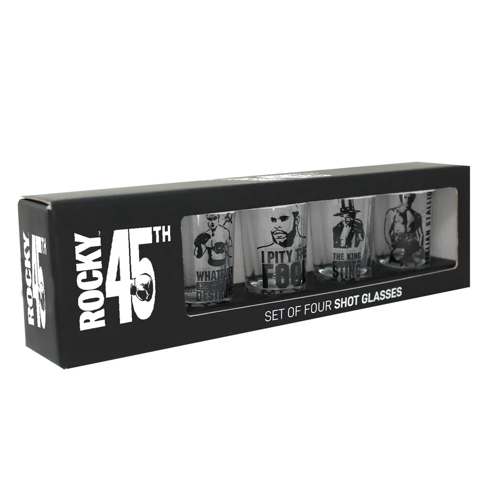 Rocky - Set Of Four 45th Anniversary Shot Glasses Image 1