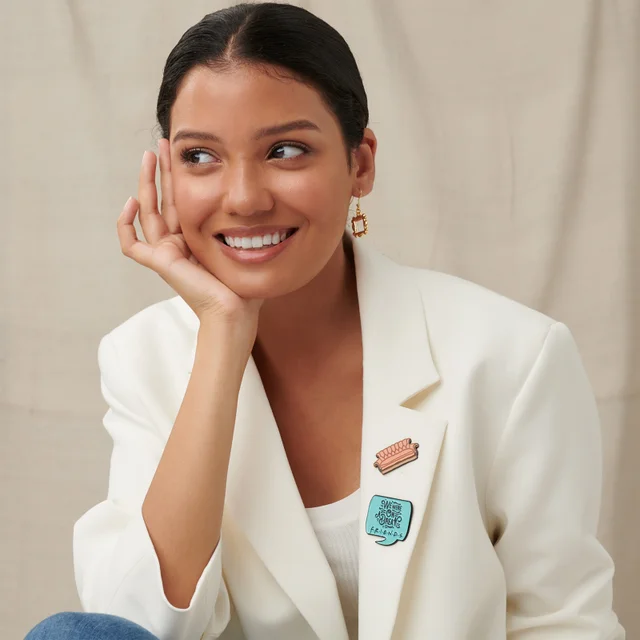 Friends The TV Series Pivot, Pivot, Sofa Pin Badge - Brown