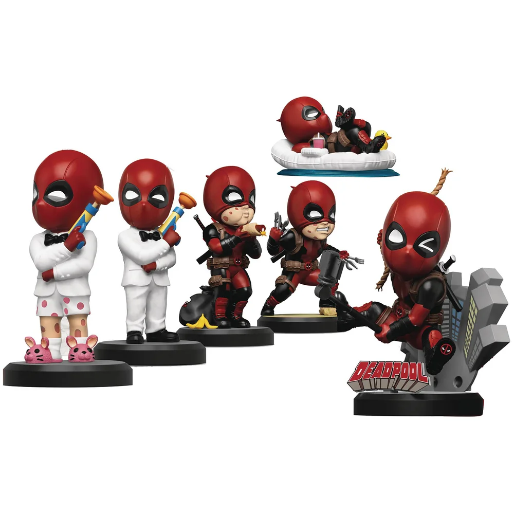 Beast Kingdom Deadpool Series Mini Egg Attack Figurine 6pc Set Image 1