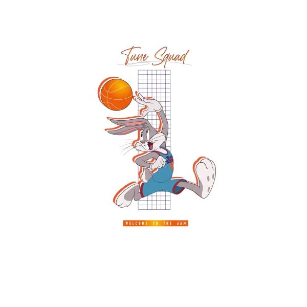 Space Jam Bugs Bunny Basketball Women's T-Shirt - White