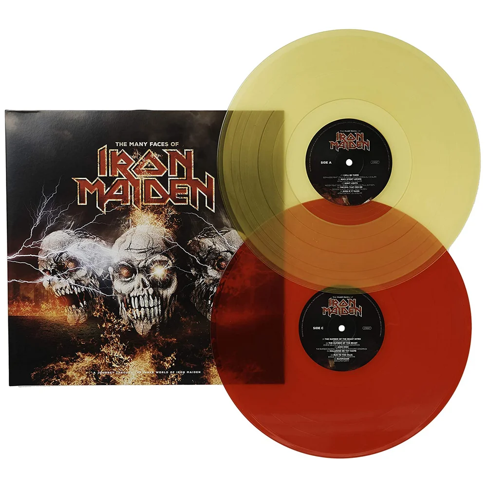 The Many Faces Of Iron Maiden (Limited Yellow/Red Transparent Vinyl) Image 1