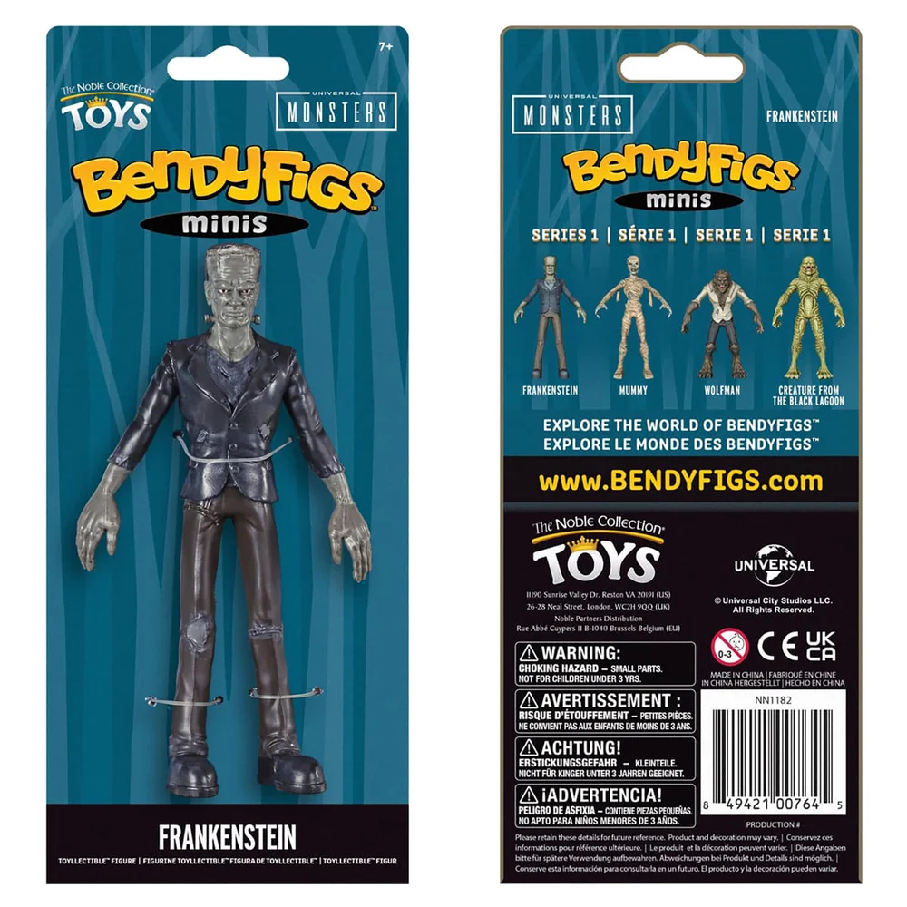 Noble Collection Universal Monsters Frankenstein's Monster Mini Bendyfig 5.5 Inches Image 1