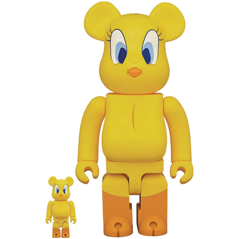 Medicom Looney Tunes Tweety 100% & 400% Be@rbrick 2 Pack Image 1