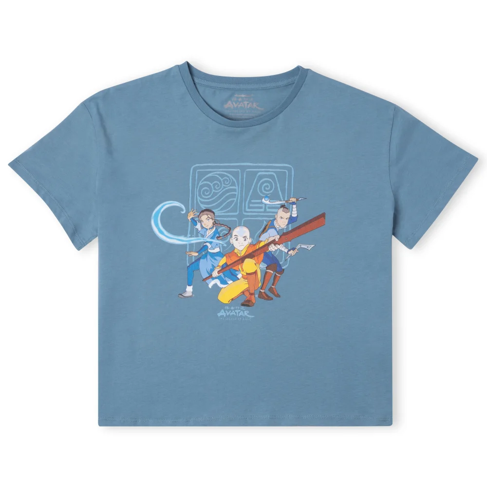 Avatar I Believe Aang Can Save The World Women's Cropped T-Shirt - Teal - XS Image 1