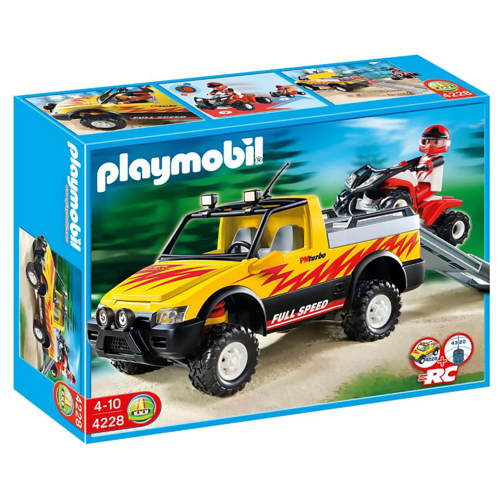 Playmobil 4x4 Pick-up with Quad (4228) Image 1