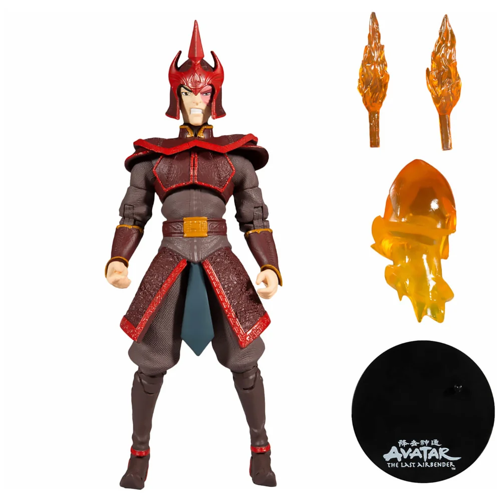 McFarlane Avatar: The Last Airbender 7" Figure - Prince Zuko (Helmeted) (Gold Label) Image 1