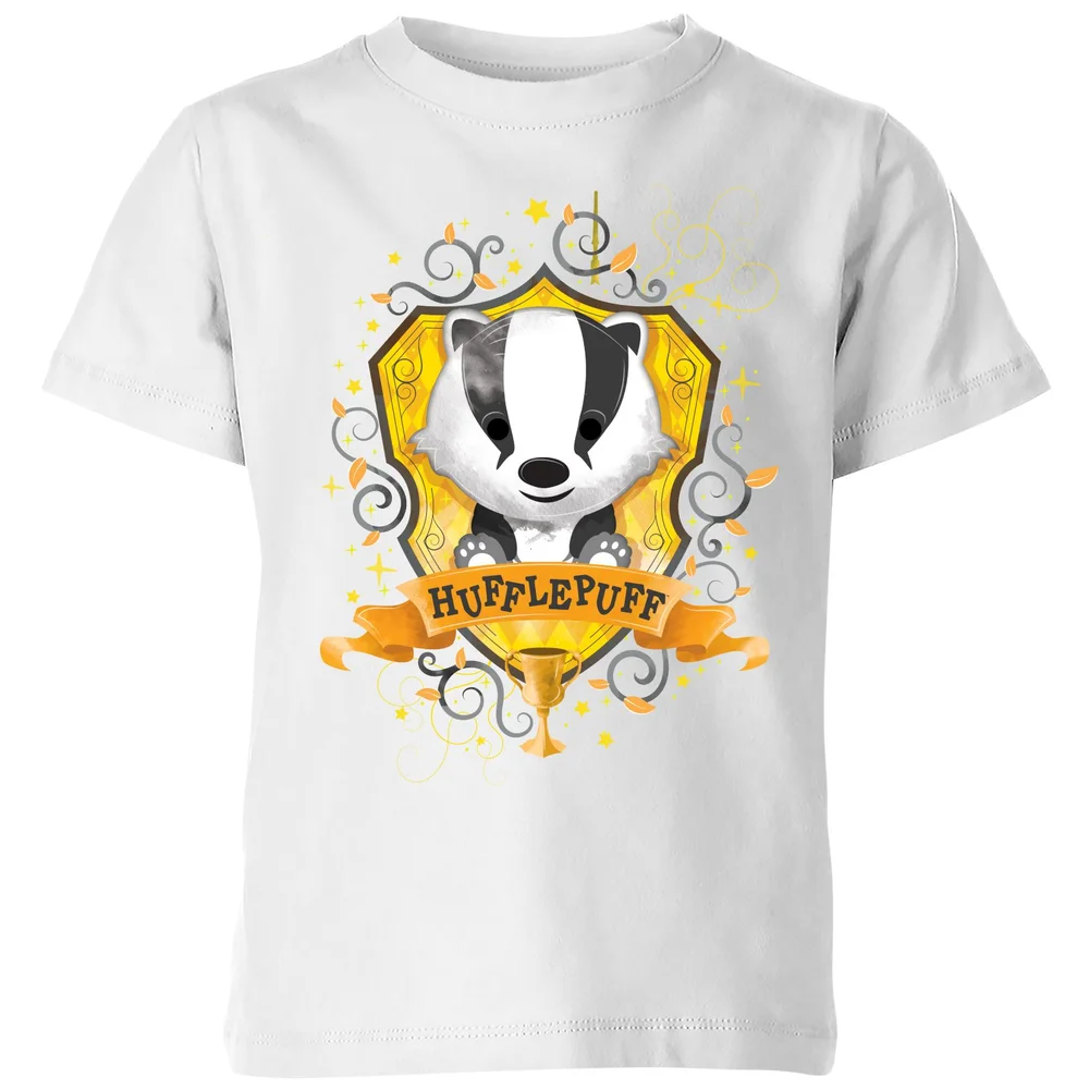 Harry Potter Hufflepuff Kids' T-Shirt - White - 3-4 Years Image 1