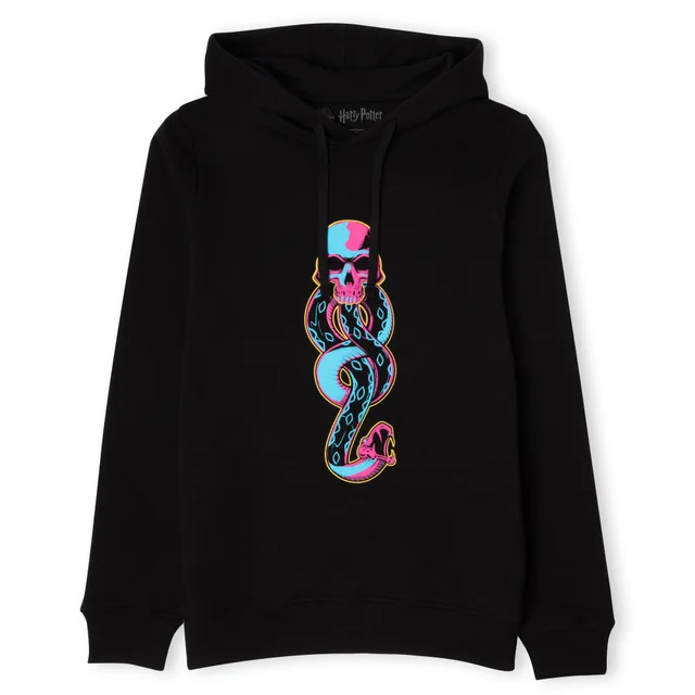 Harry Potter Limited Edition Dark Mark Puff Print Unisex Hoodie - Black