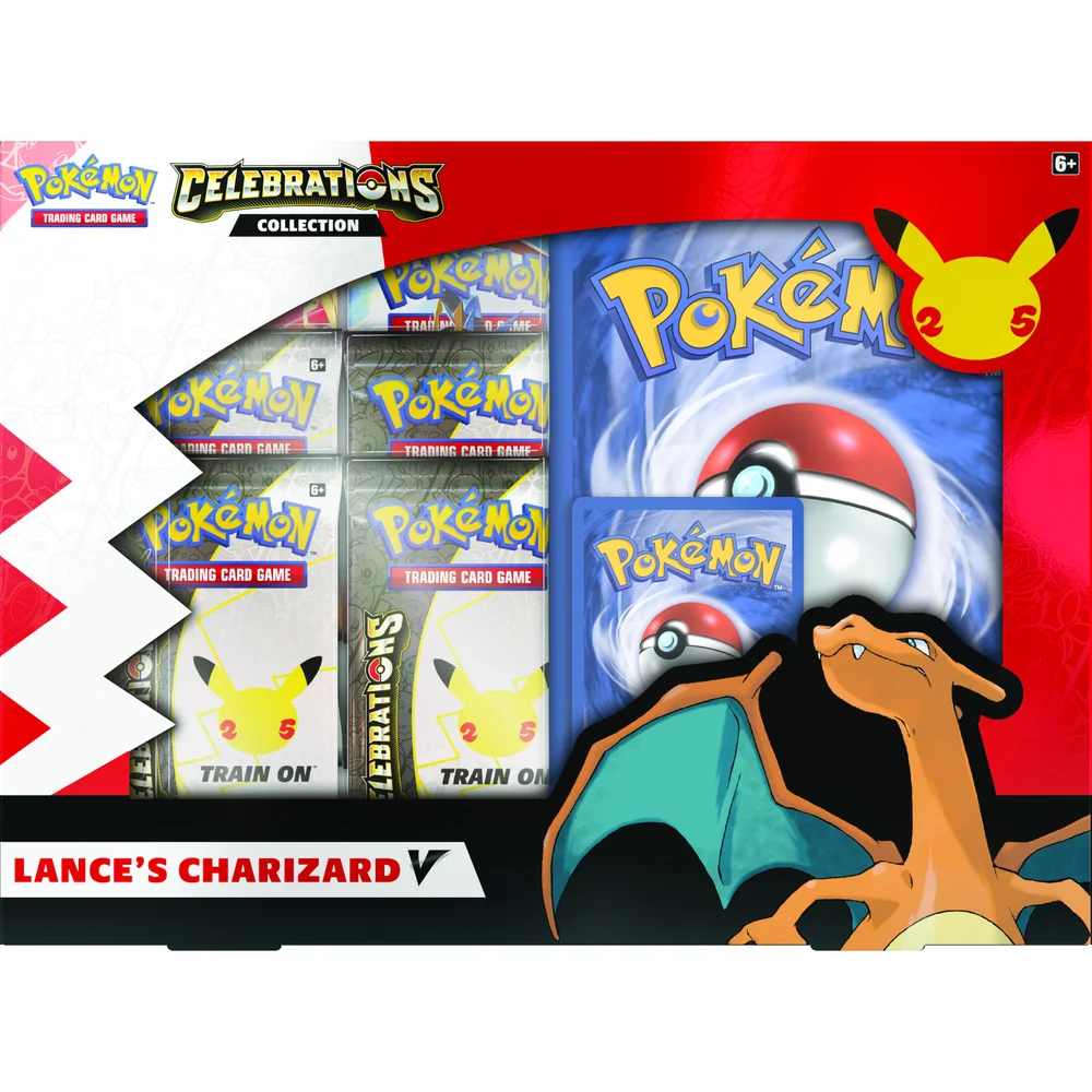 Pokémon TCG: Celebrations V Box - Lance's Charizard V & Dark Sylveon V (25th Anniversary) Image 1