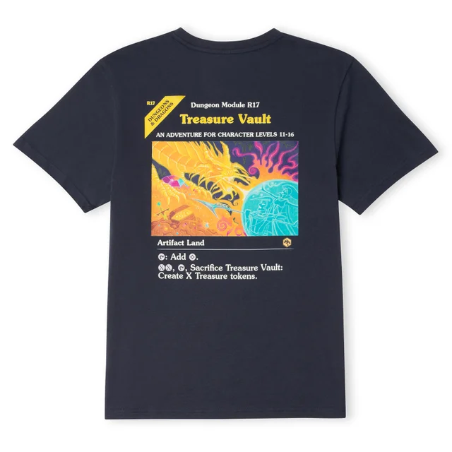 Dungeons & Dragons Treasure Vault Unisex T-Shirt - Navy