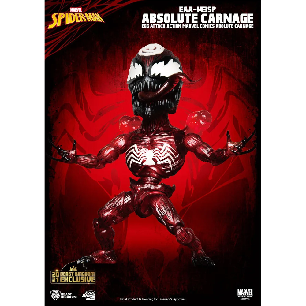 Beast Kingdom Marvel Comics Egg Attack Action Figure Absolute Carnage BK Exclusive 16 cm Image 1