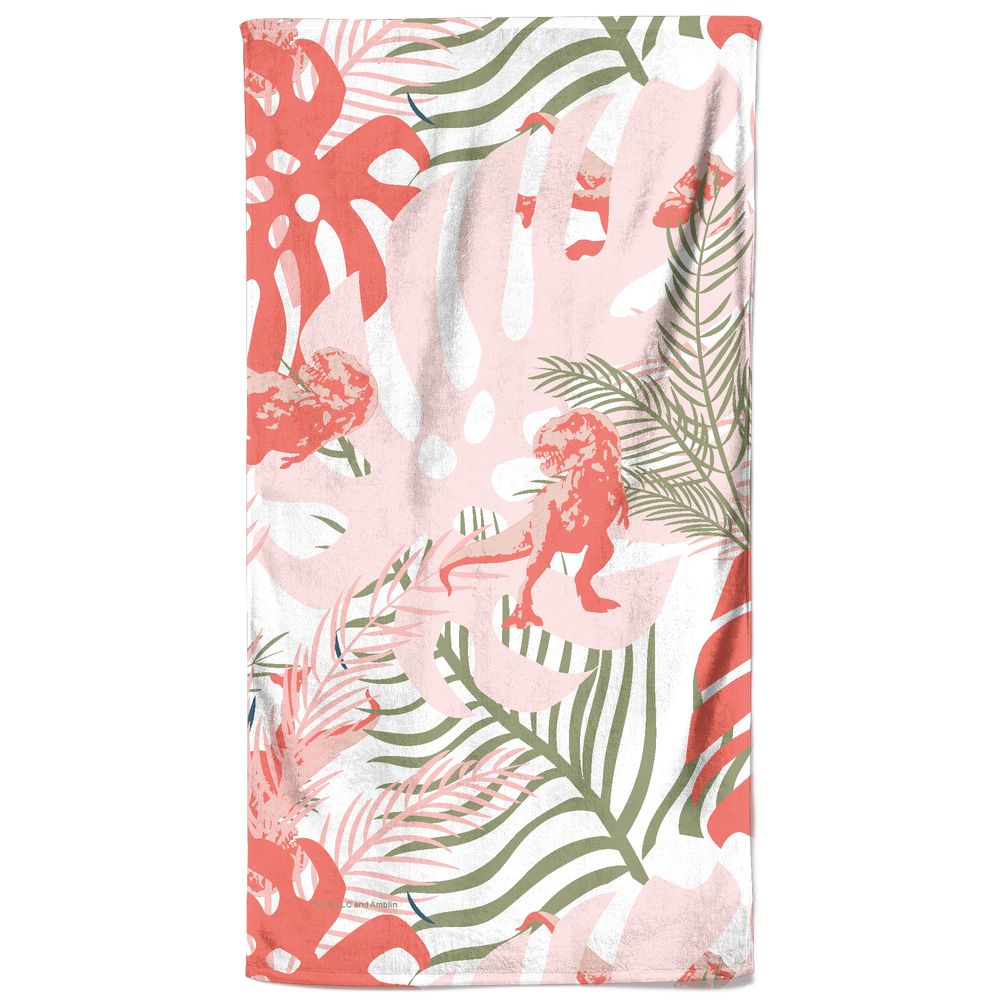 Jurassic World Tropical T Rex Beach Towel Image 1