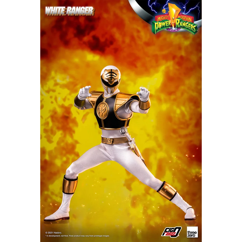 ThreeZero Mighty Morphin Power Rangers FigZero 1/6 Scale Collectible Figure - White Ranger Image 1