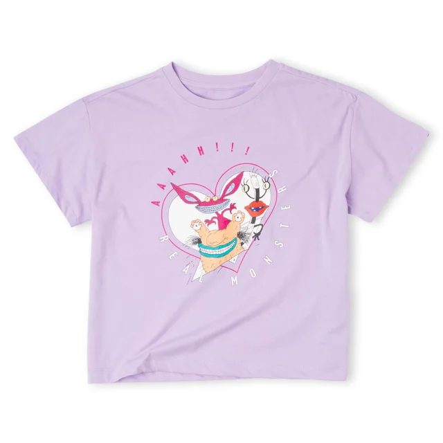 Nickelodeon Real Monsters Women's Cropped T-Shirt - Lilac