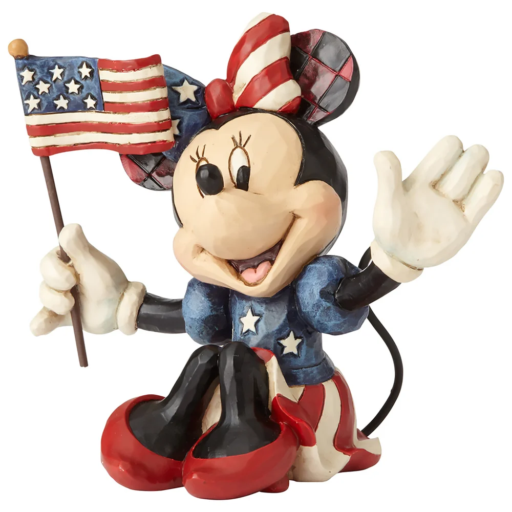 Disney Traditions Minnie Patriotic Mini Figurine Image 1