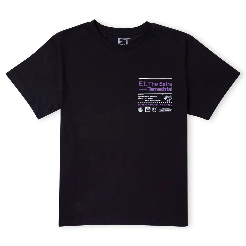 E.T. the Extra-Terrestrial Unisex T-Shirt - Black - S Image 1