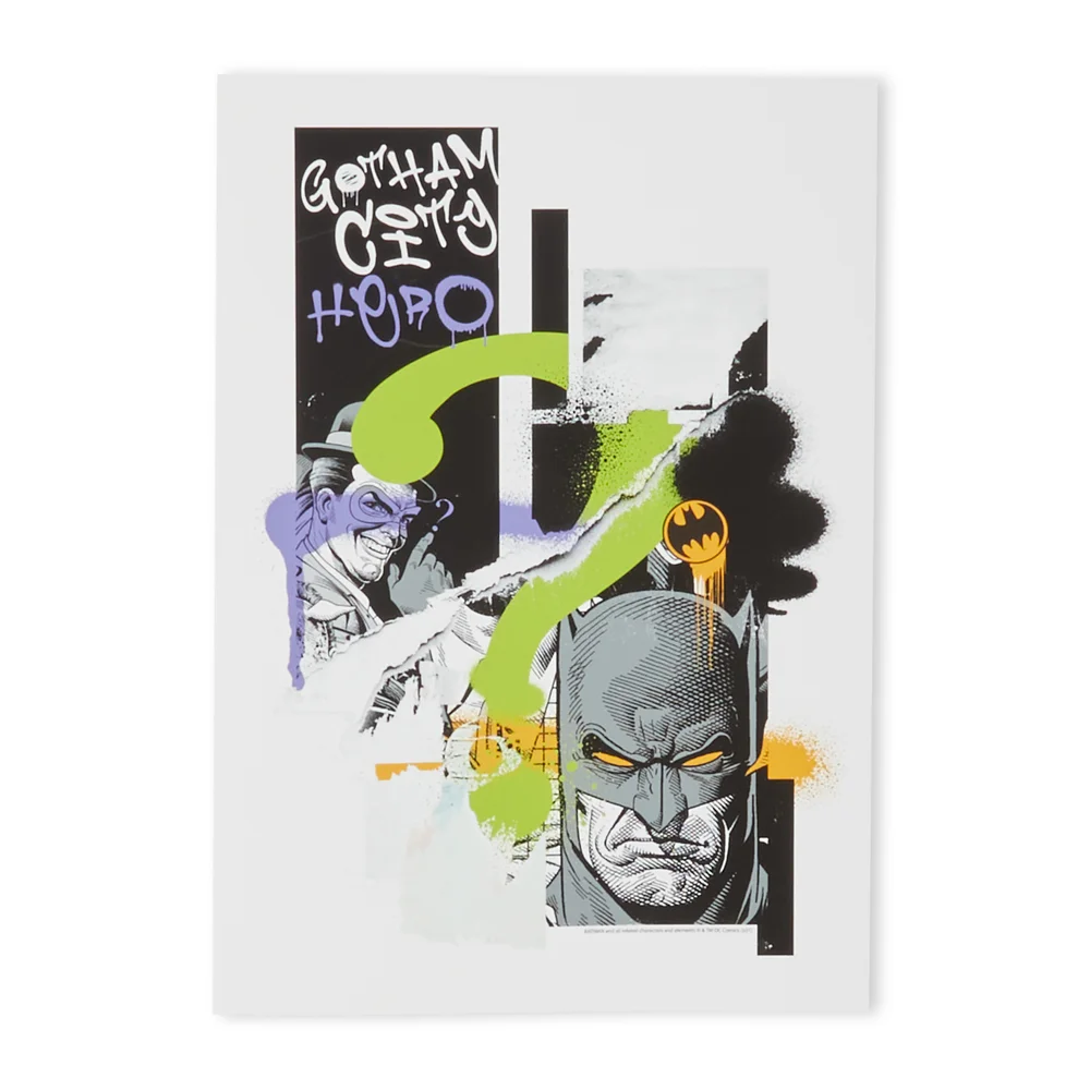 Batman Torn Giclee Art Print - A4 - Print Only Image 1