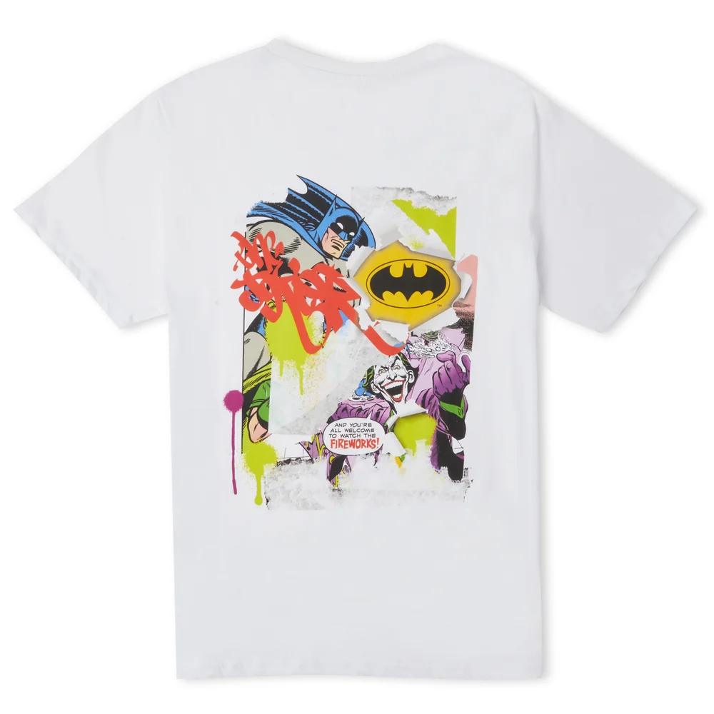 Batman Collage Unisex T-Shirt - White - S Image 1