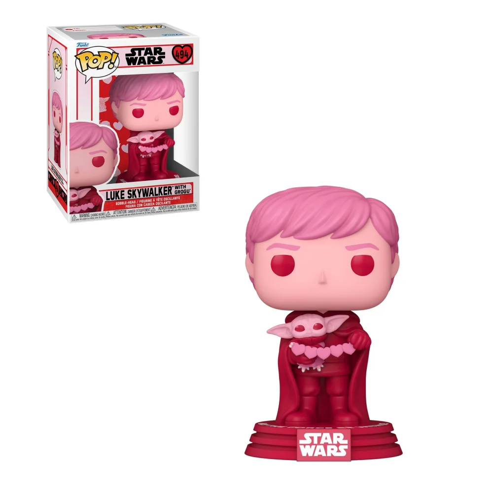 Star Wars Valentines Luke and Grogu Funko Pop! Vinyl Image 1