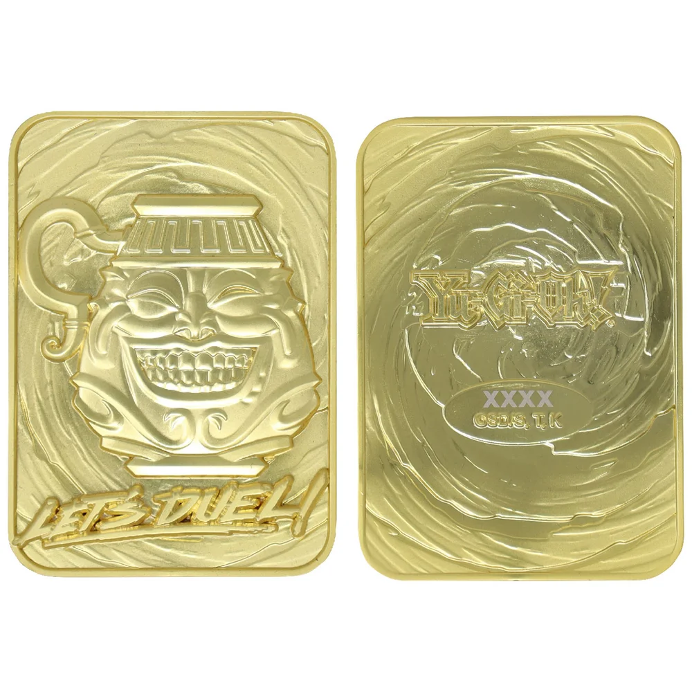 Fanattik: Yu-Gi-Oh! Limited Edition 24K Gold Plated Collectible - Pot of Greed Image 1