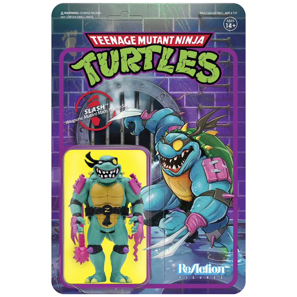 Super7 Teenage Mutant Ninja Turtles ReAction Figure - Slash Image 1