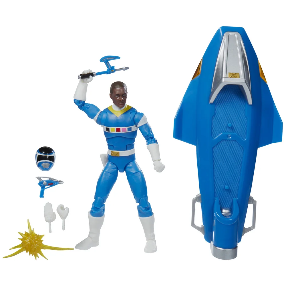 Hasbro Power Rangers Lightning Collection In Space Blue Ranger & Galaxy Glider Figure Image 1